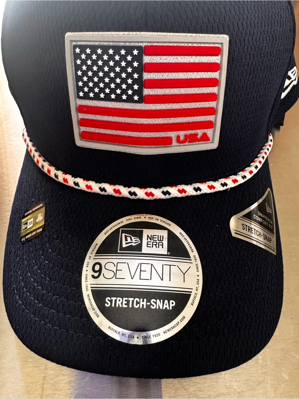 New Era Navy 2025 Ryder Cap with USA Trophy Patch - Picture 3 of 5